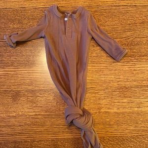 Mebie Baby 0-3 month Cotton Ribbed Knot Gown